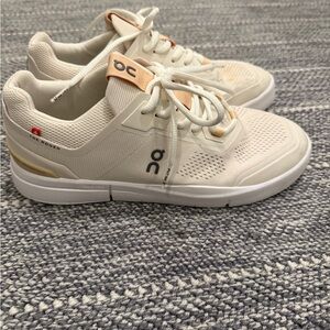 On Running Cream Athletic Shoes